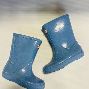 Hunter Starcloud Classic Blue Rain Boots Size 10
